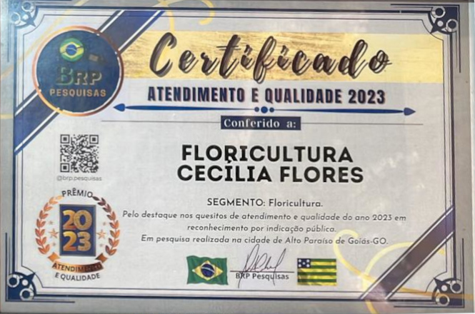 Certificado de Melhor Atendimento e Qualidade 2023
